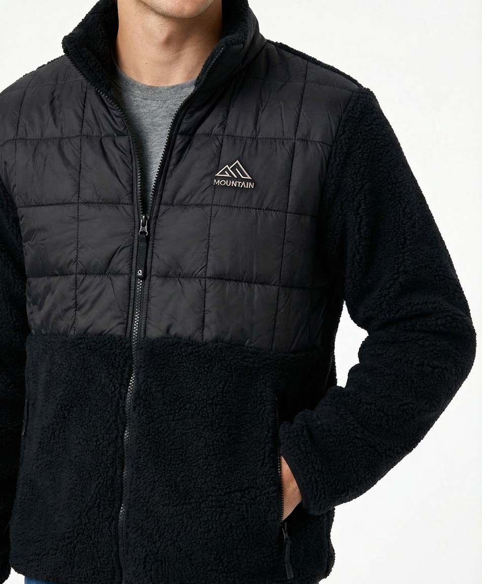 Chaqueta hombre dise&ntilde;o sherpas black