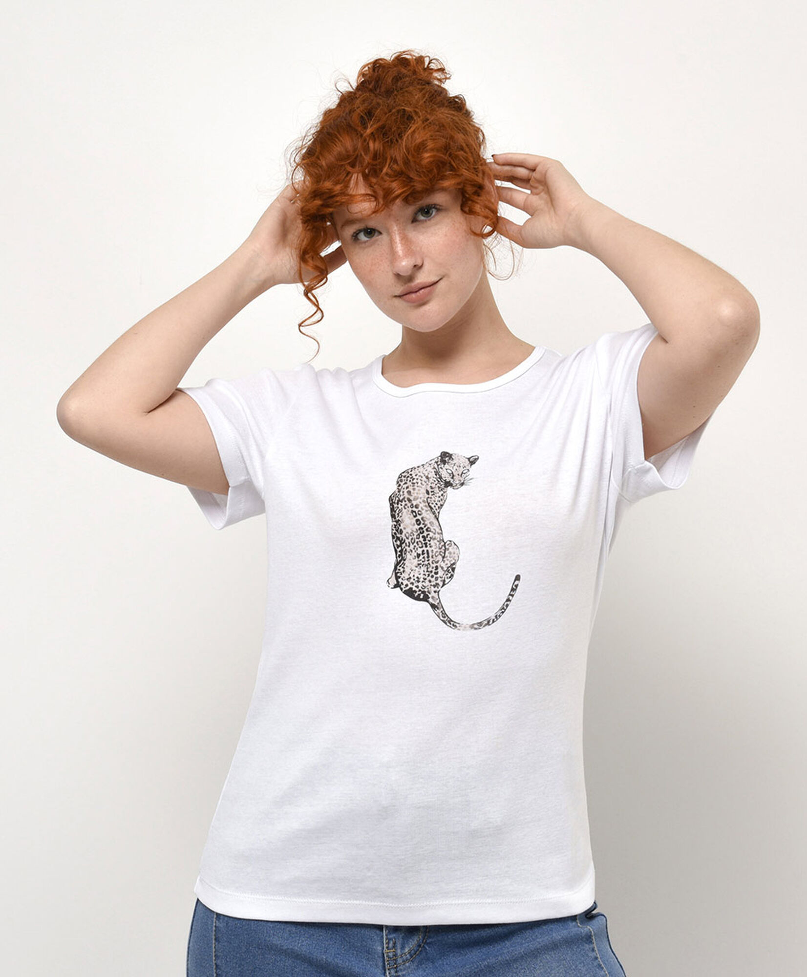 Polera mujer estampado tigre Polera mujer estampado tigre