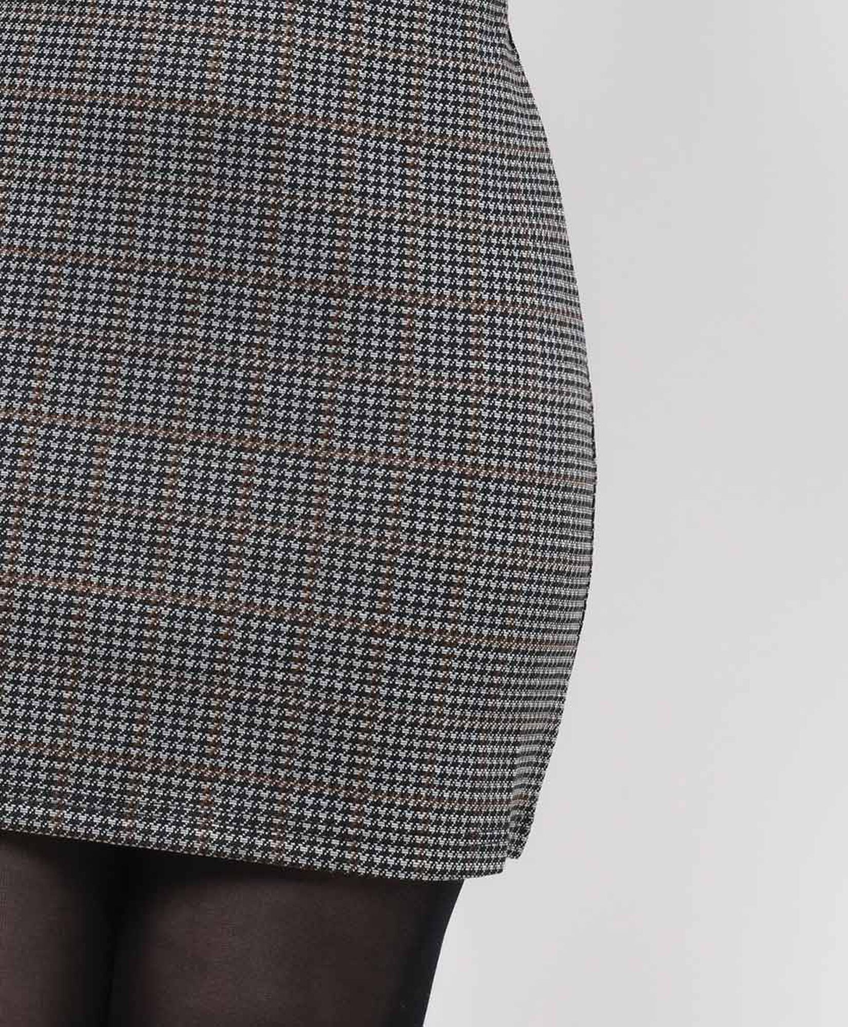 Mini falda mujer cuadros pied de poule Mini falda mujer cuadros pied de poule