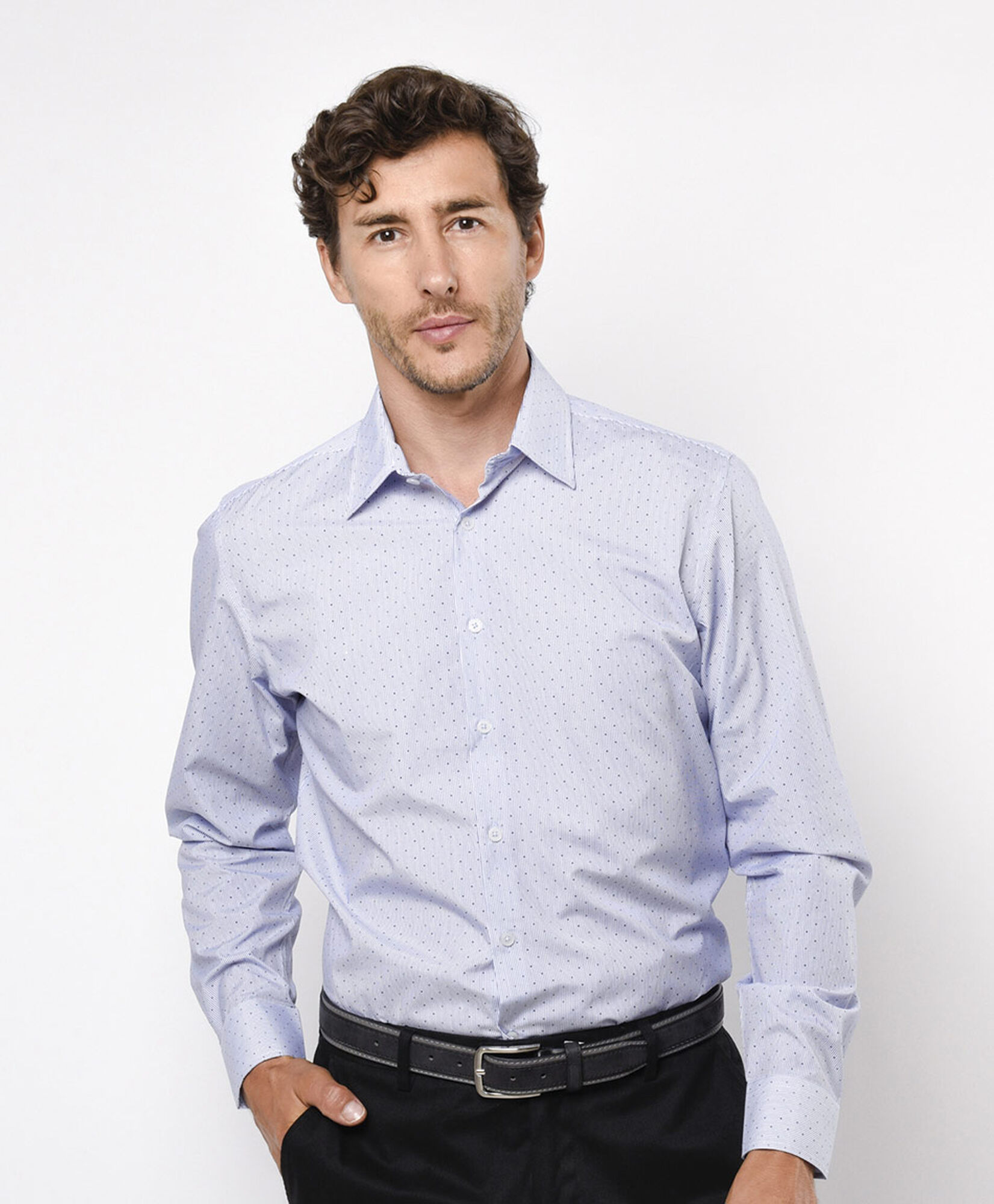 Camisa hombre puntos y líneas Camisa hombre puntos y líneas