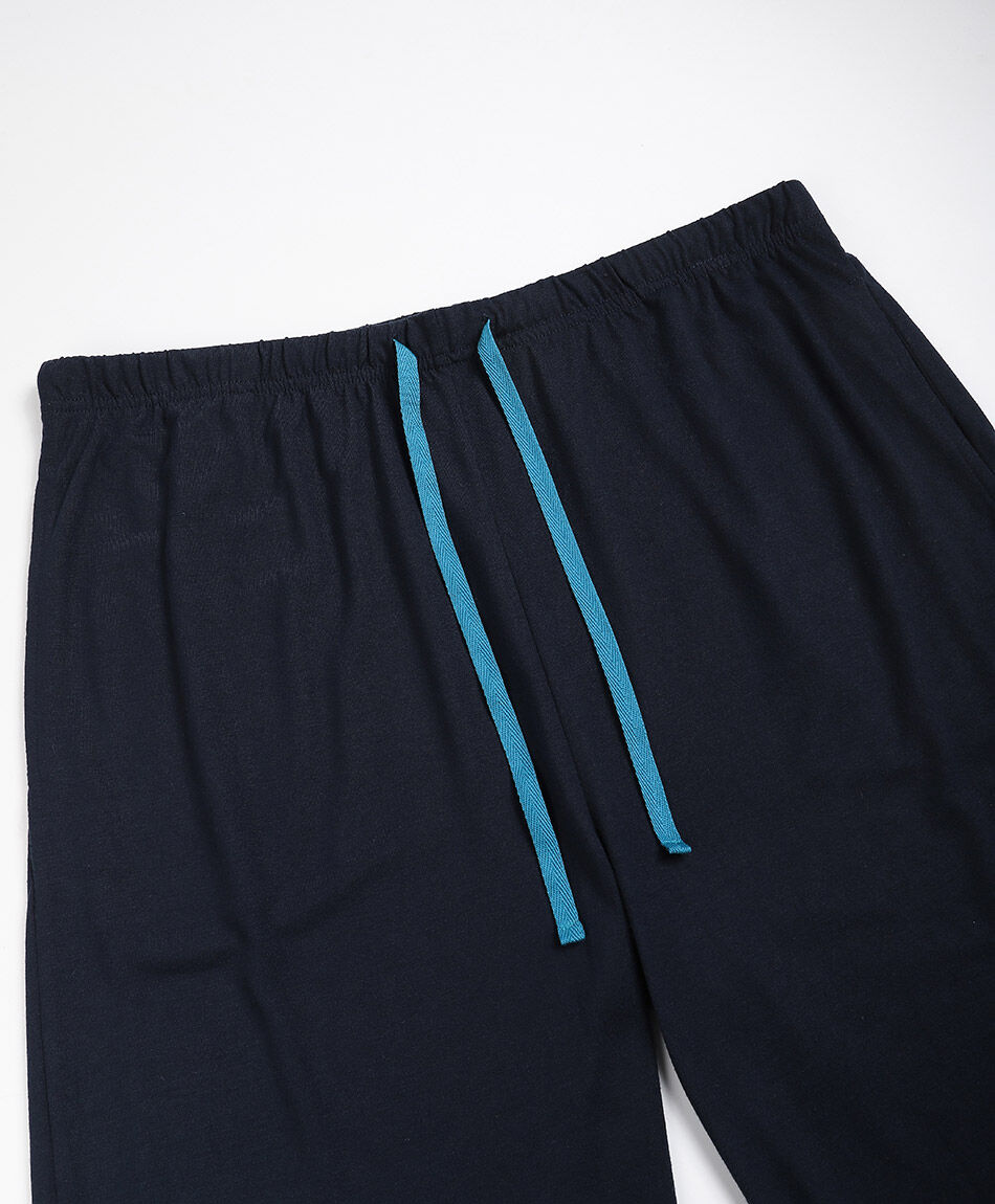 Pijama hombre azul cuadros azulados