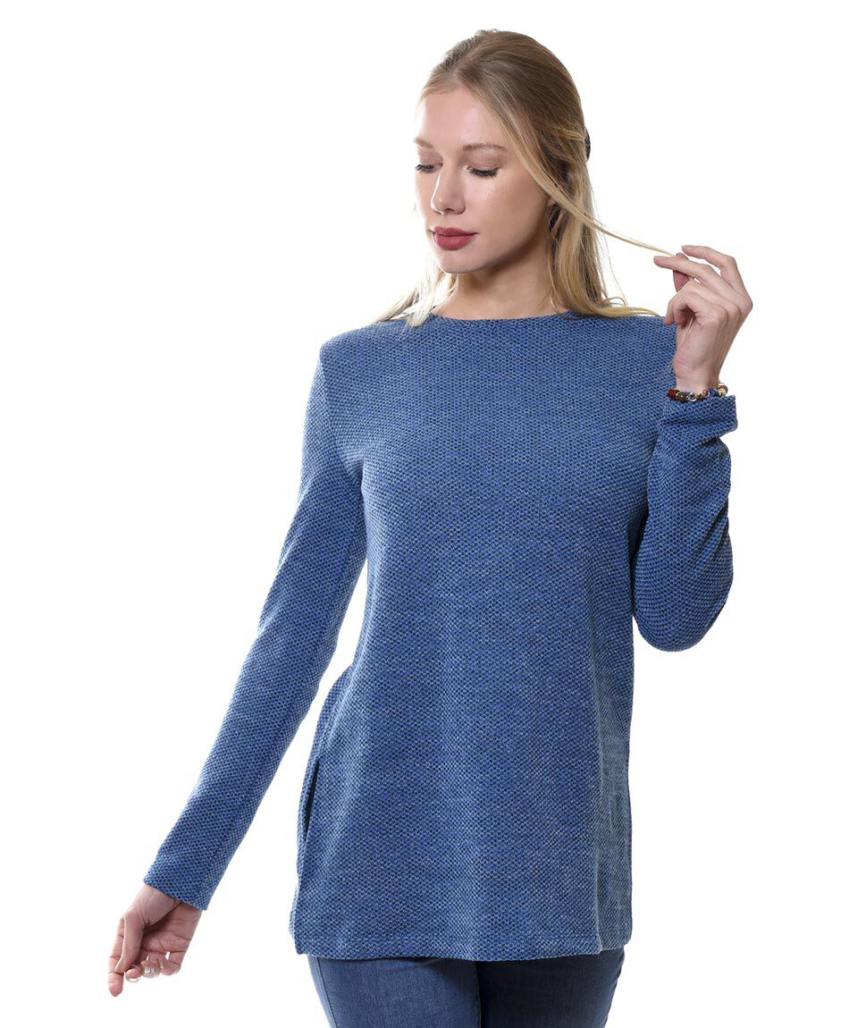 Polera tela corrugada