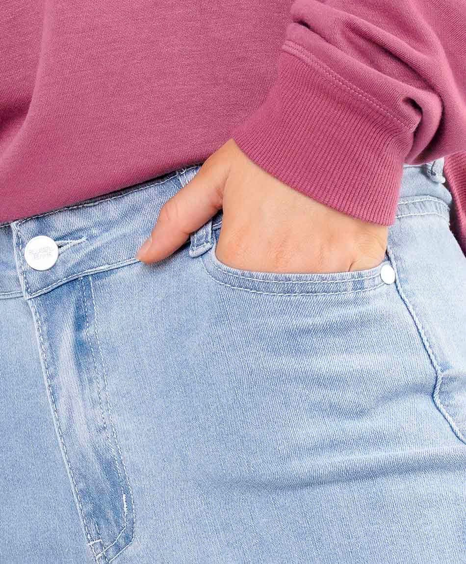 Jeans mujer wide leg  costuras