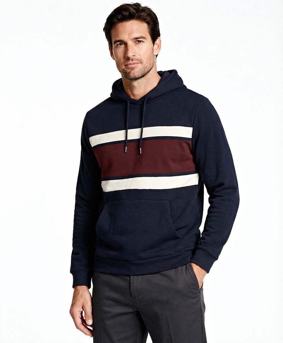 Poler&oacute;n hombre canguro linea blanca