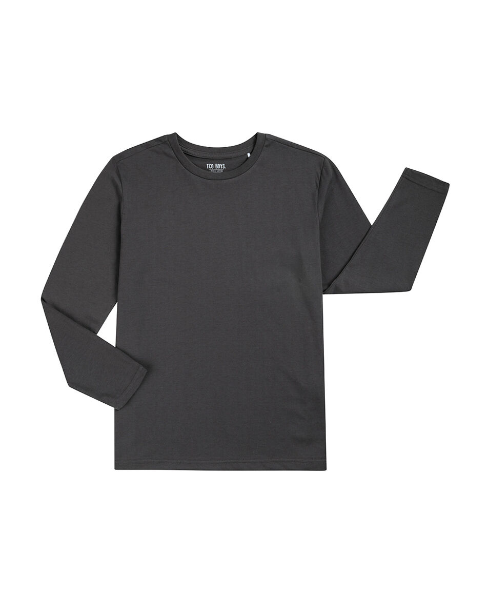 Polera ni&ntilde;o b&aacute;sica manga larga