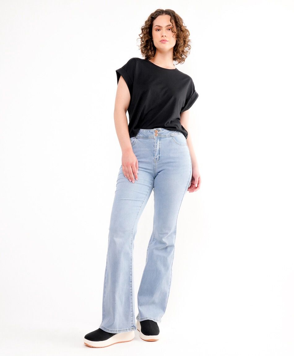 Jeans mujer pretina flare