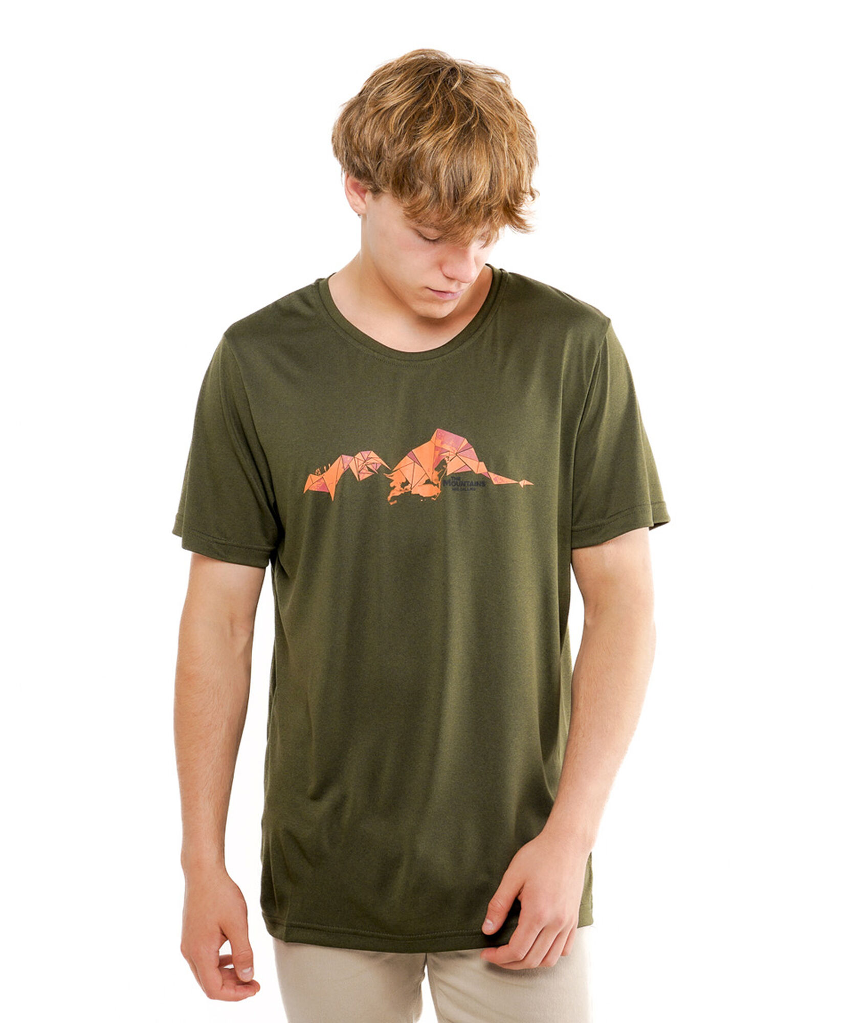 Polera hombre dry fit print montaña Polera hombre dry fit print montaña