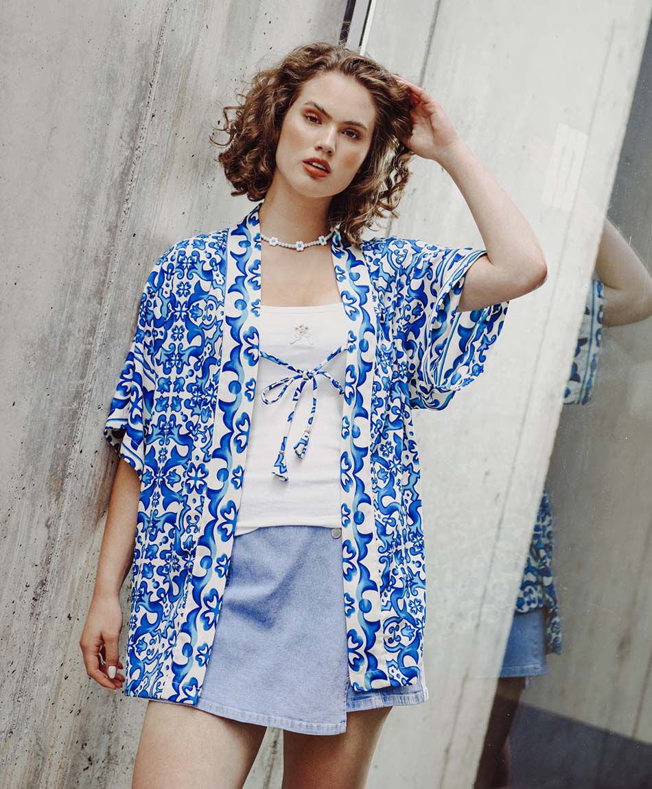 Kimono mujer estampado arabic