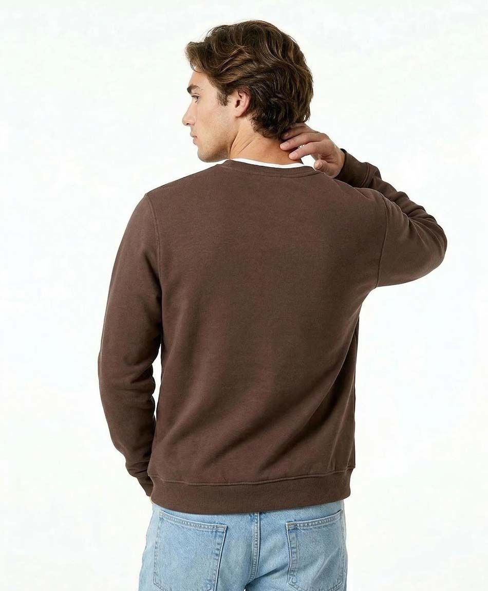 Poler&oacute;n hombre liso cuello redondo