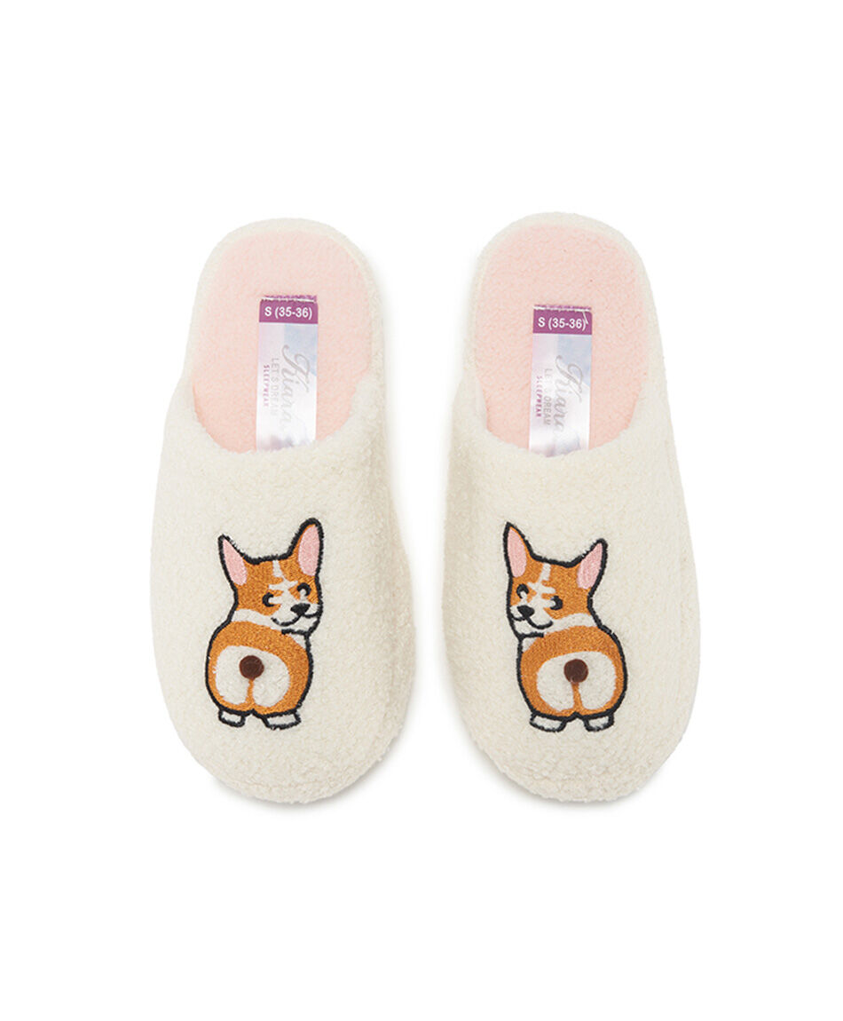 Pantufla mujer perrito corgi
