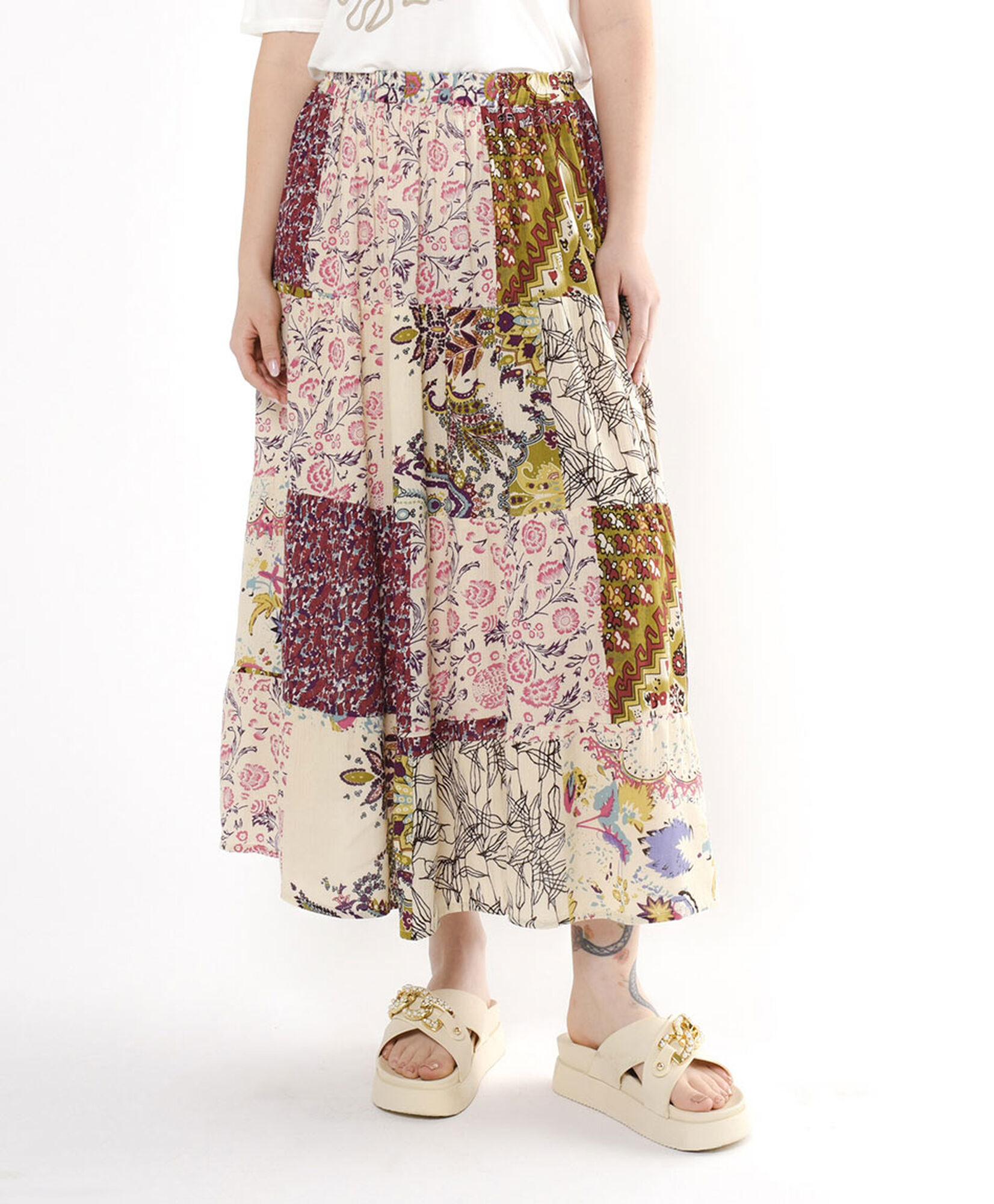 Falda mujer larga patchwork Falda mujer larga patchwork