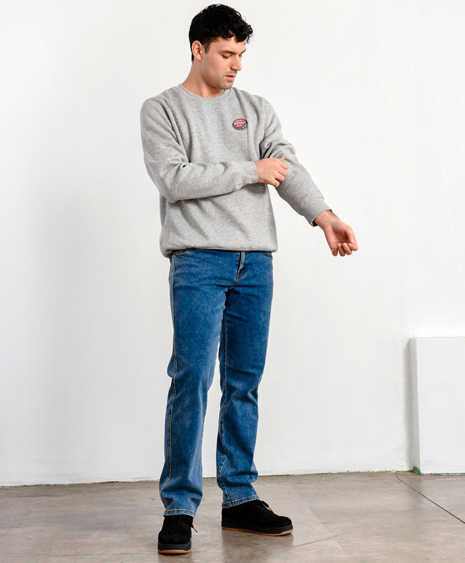 Jeans hombre azul straight