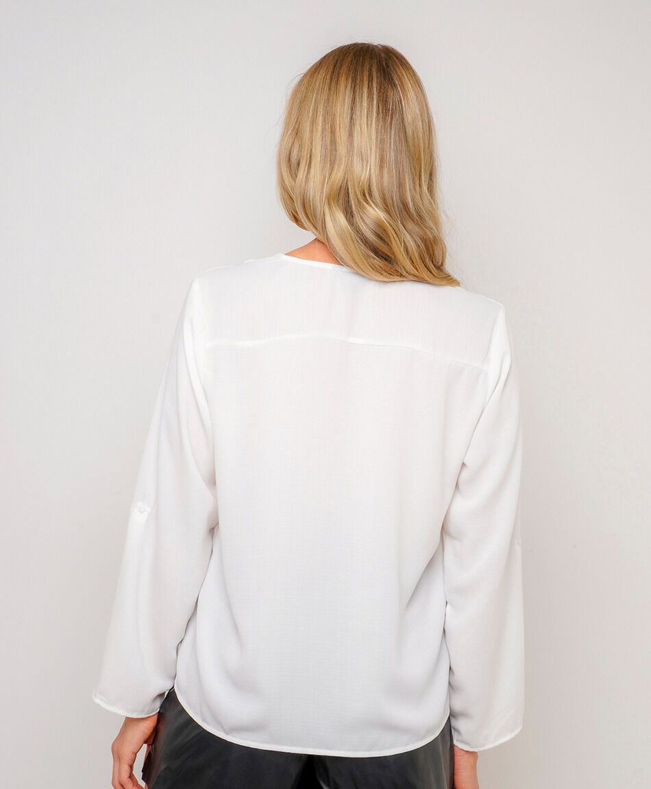 Blusa mujer cl&aacute;sica cuello v