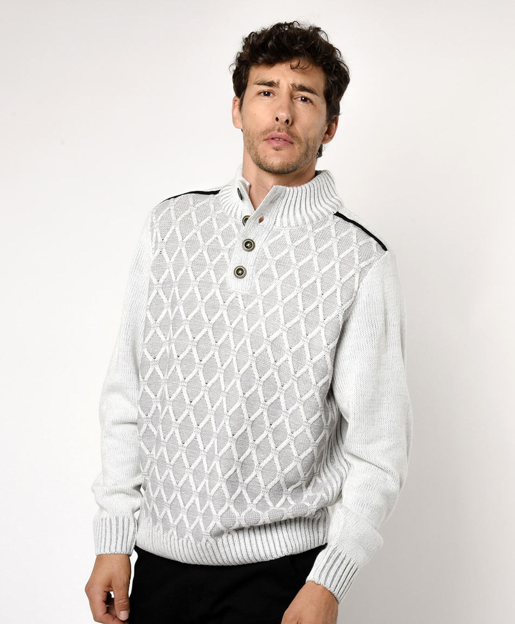 Sweater hombre cuello alto botones Sweater hombre cuello alto botones