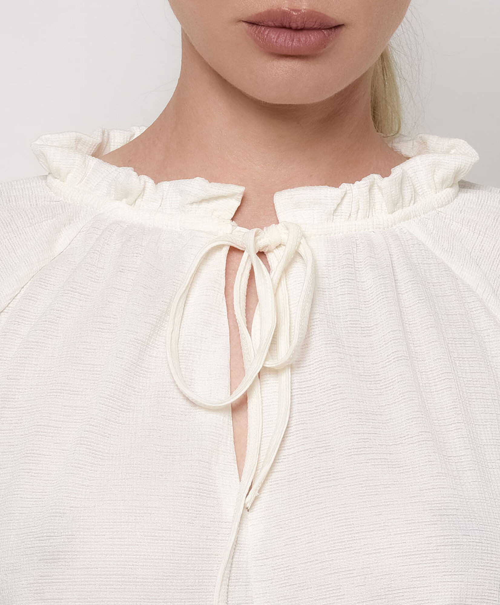 Polera mujer lazo vuelos Polera mujer lazo vuelos