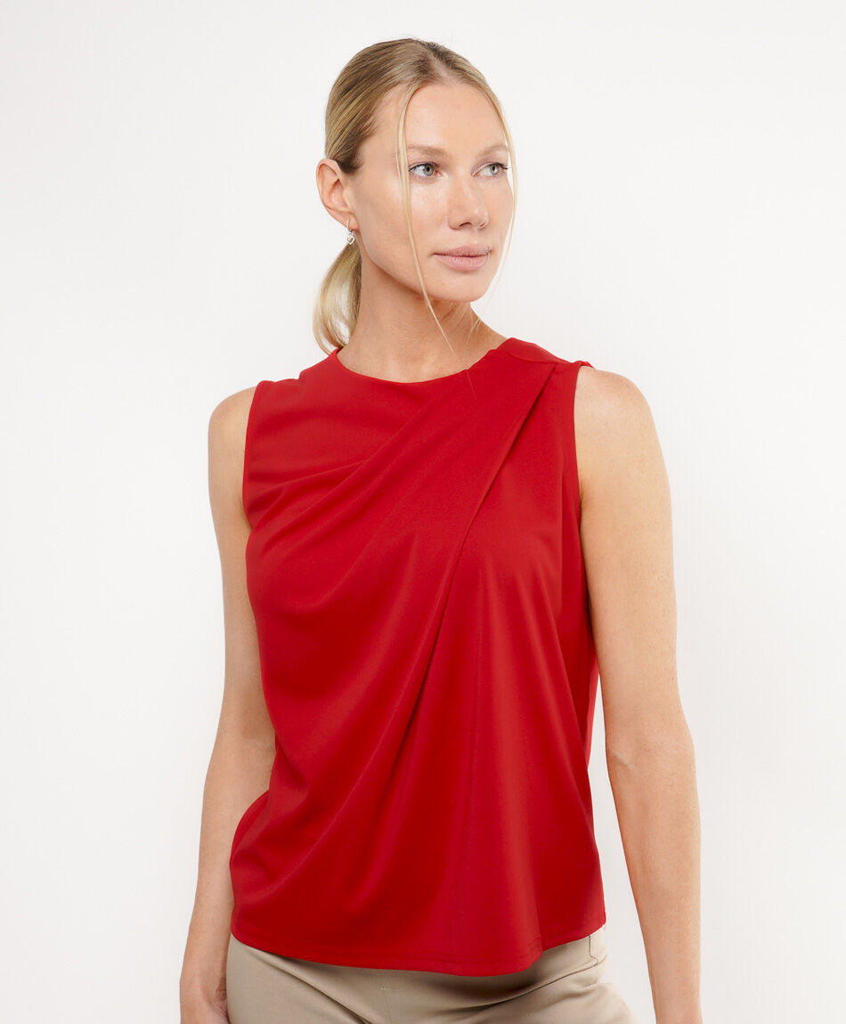 Blusa mujer top drapeada