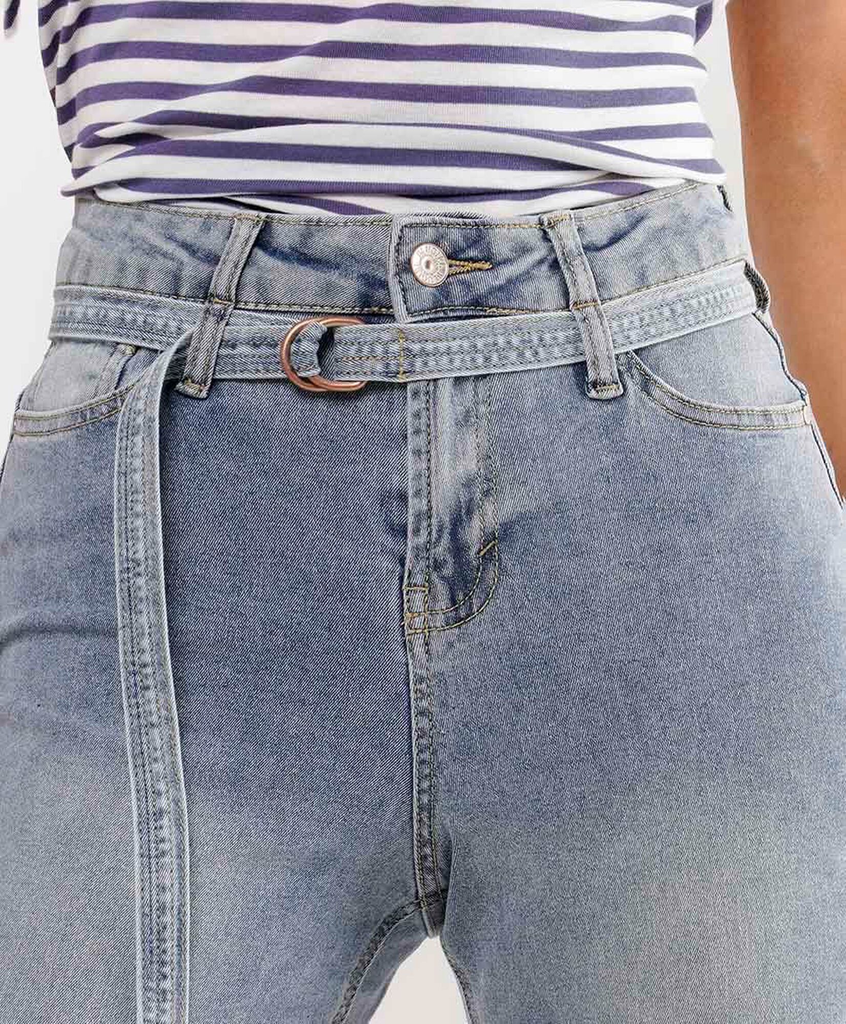 Jeans mujer desgaste cinturón skinny fit Jeans mujer desgaste cinturón skinny fit