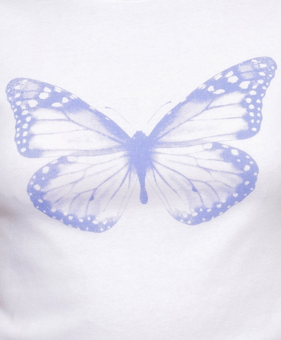 Polera mujer estampado butterfly