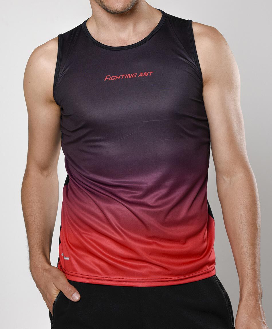 Polera deportiva sin mangas cuello redondo