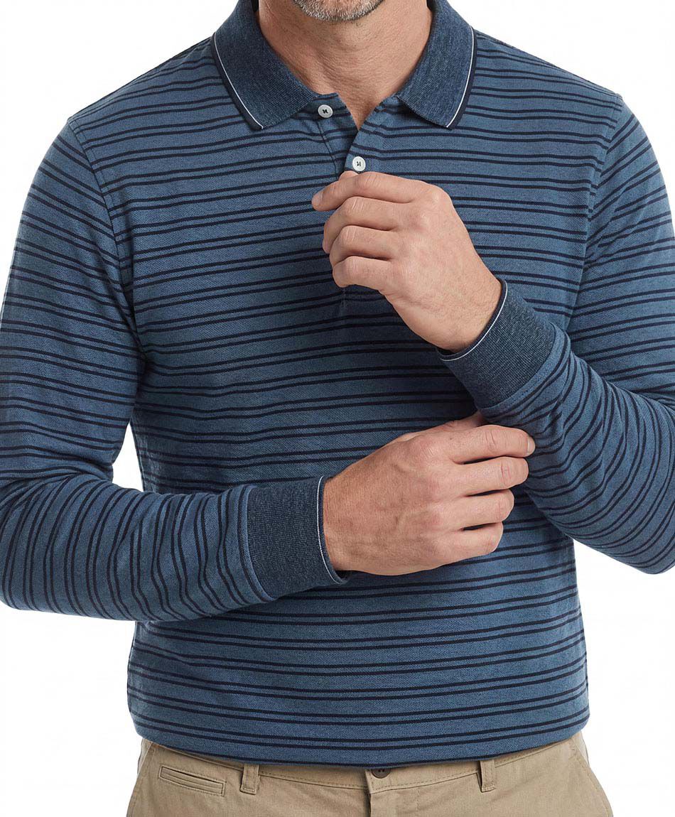 Polera hombre polo l&iacute;neas