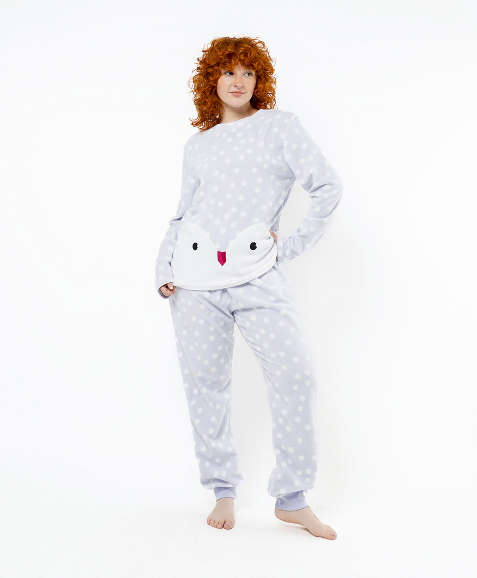 Pijama mujer polar estampado pajarito Pijama mujer polar estampado pajarito