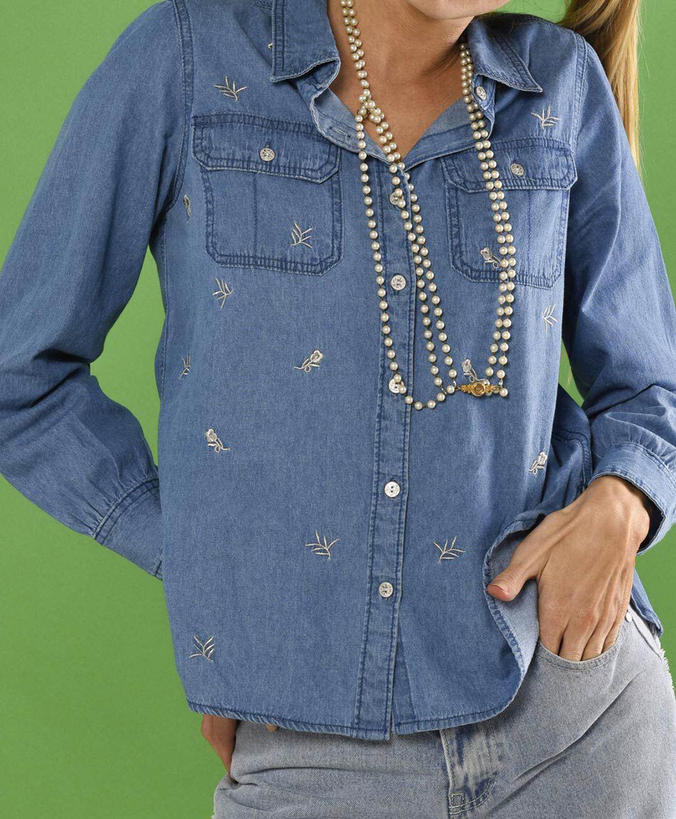 Blusa camisero manga larga