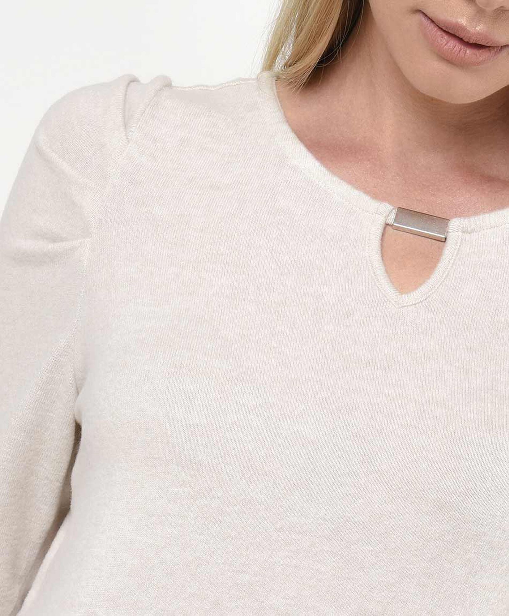 Polera mujer detalle cuello Polera mujer detalle cuello