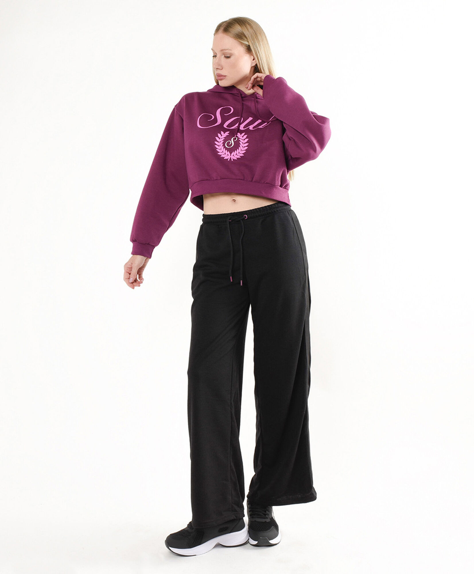 Pantalón deportivo mujer liso wide Pantalón deportivo mujer liso wide