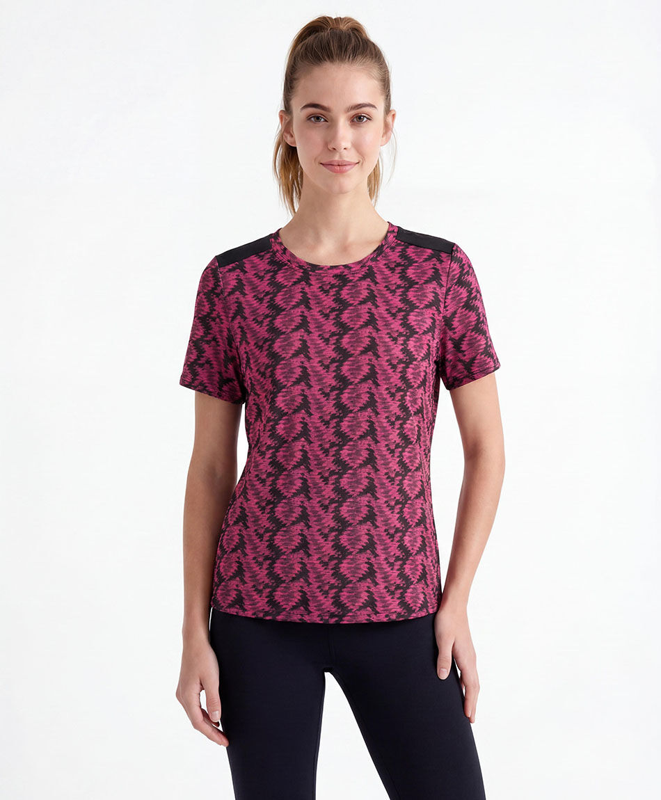 Polera deportiva mujer print frontal