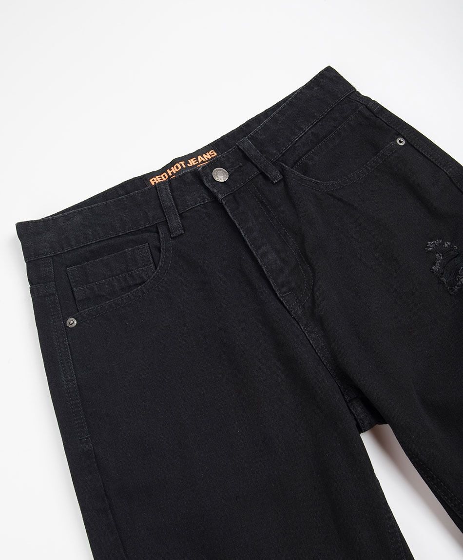Bermuda hombre denim destroy negra