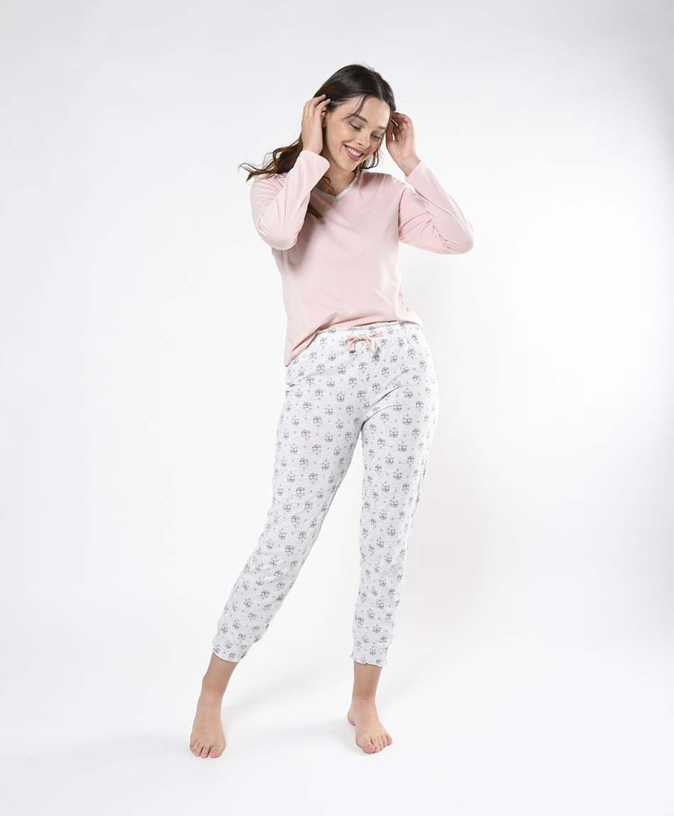 Pijama mujer floreado 2 piezas