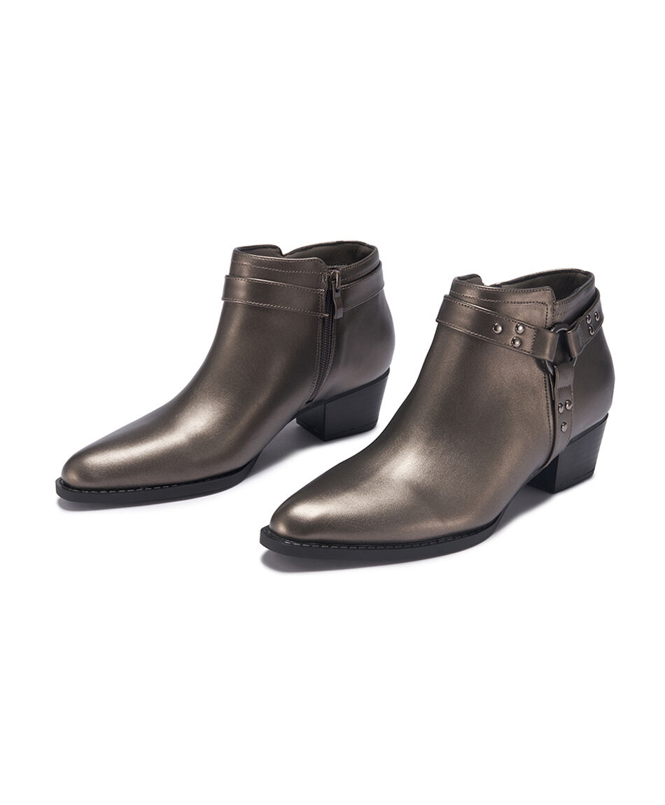 Bot&iacute;n mujer vaquero plata