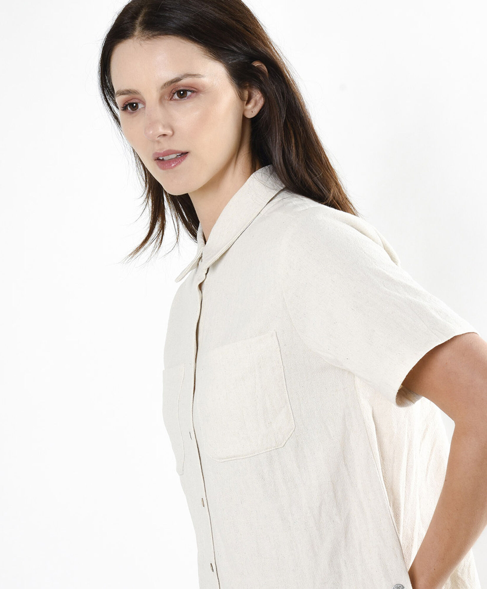 Blusa mujer bolsillo lino Blusa mujer bolsillo lino