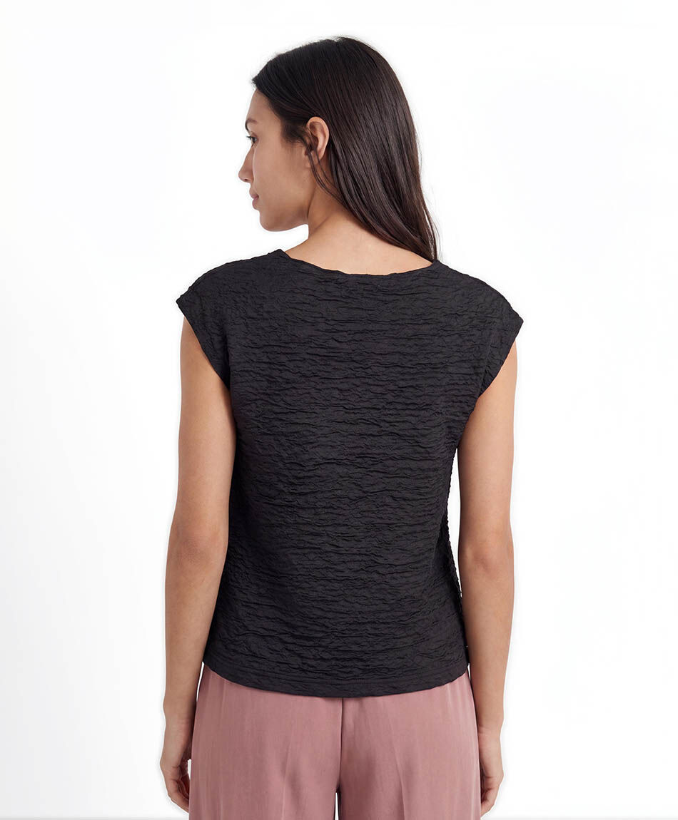Polera mujer textura satinada