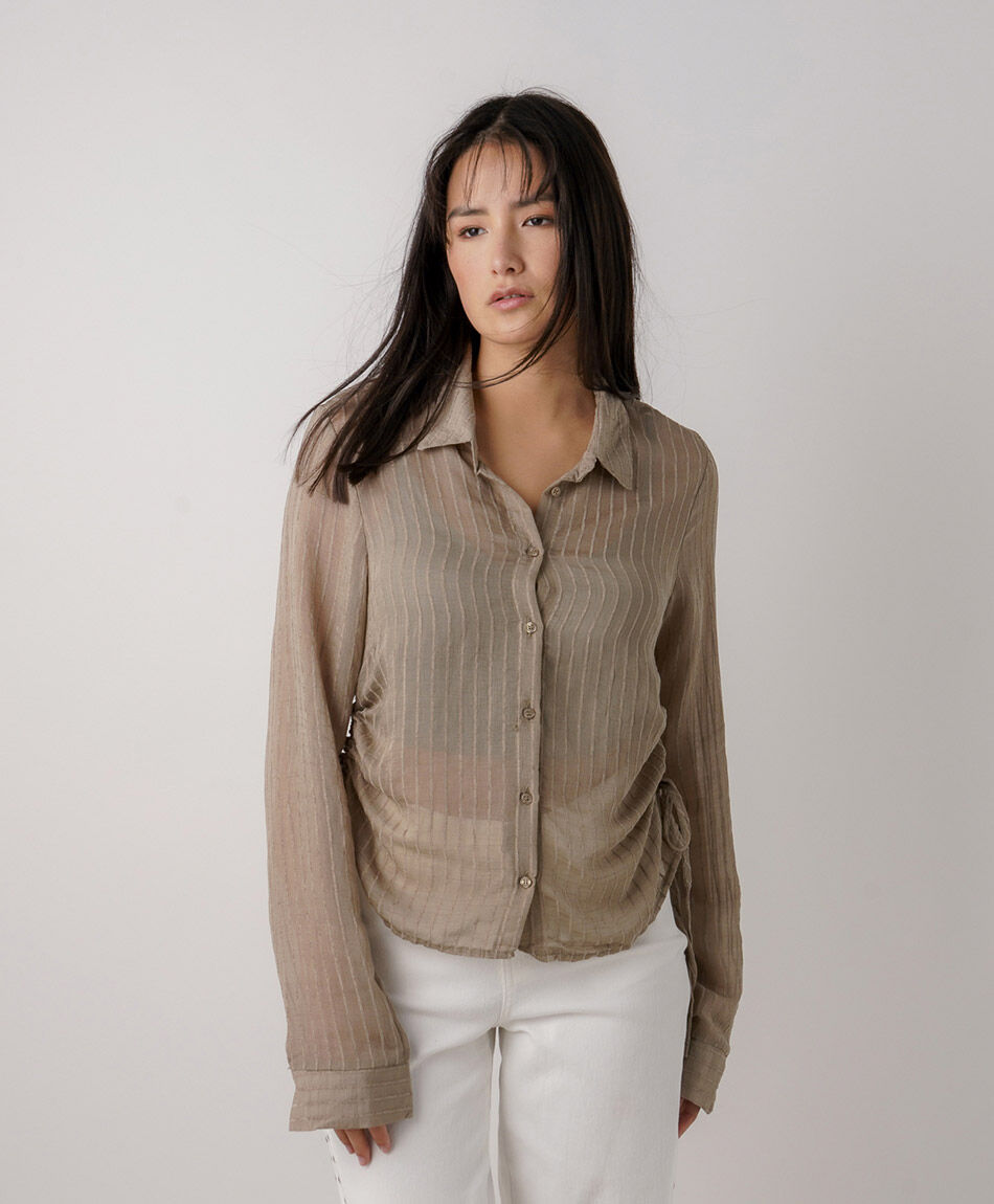 Blusa mujer lazos laterales l&iacute;neas
