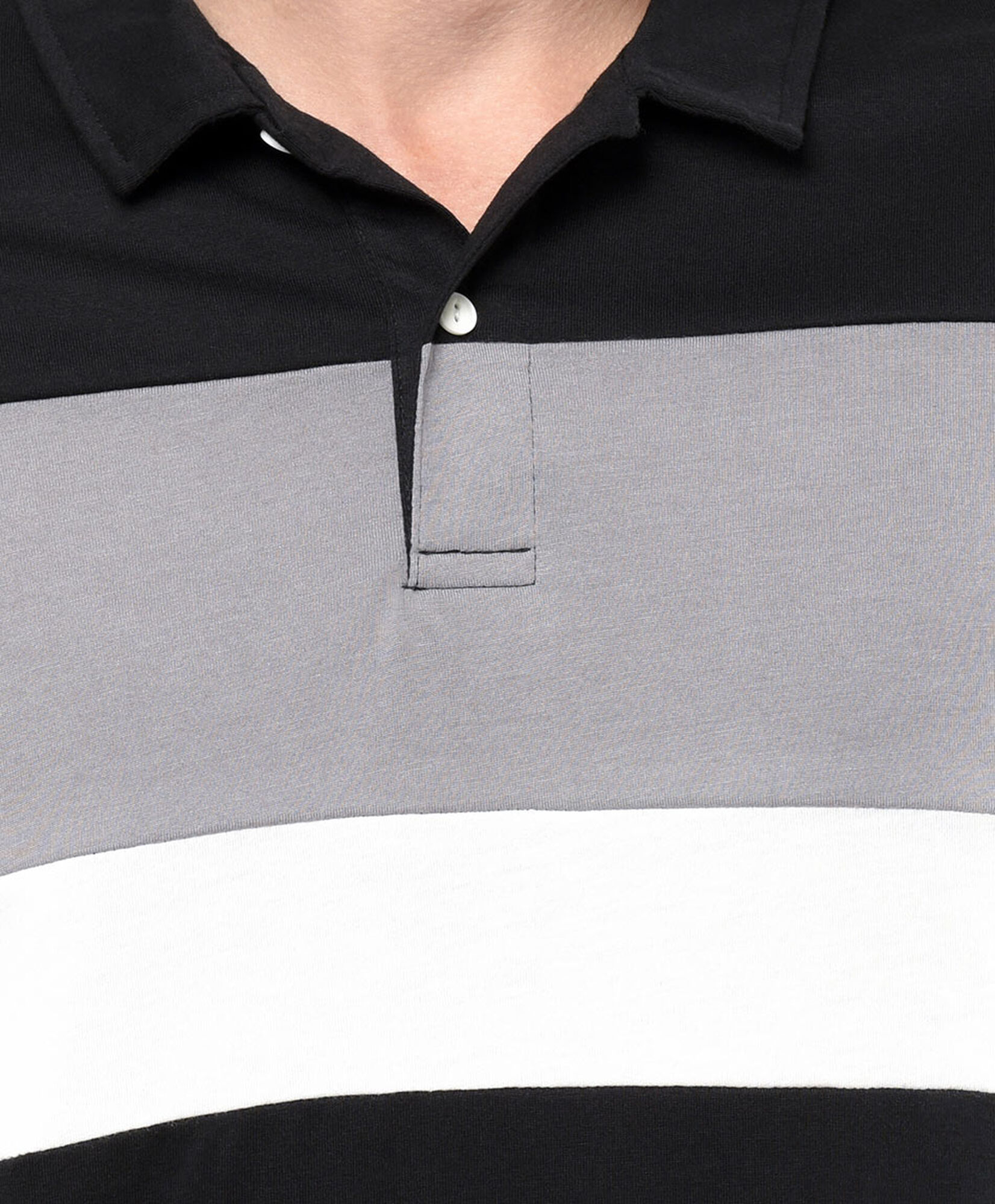 Polera hombre polo tricolor manga larga Polera hombre polo tricolor manga larga