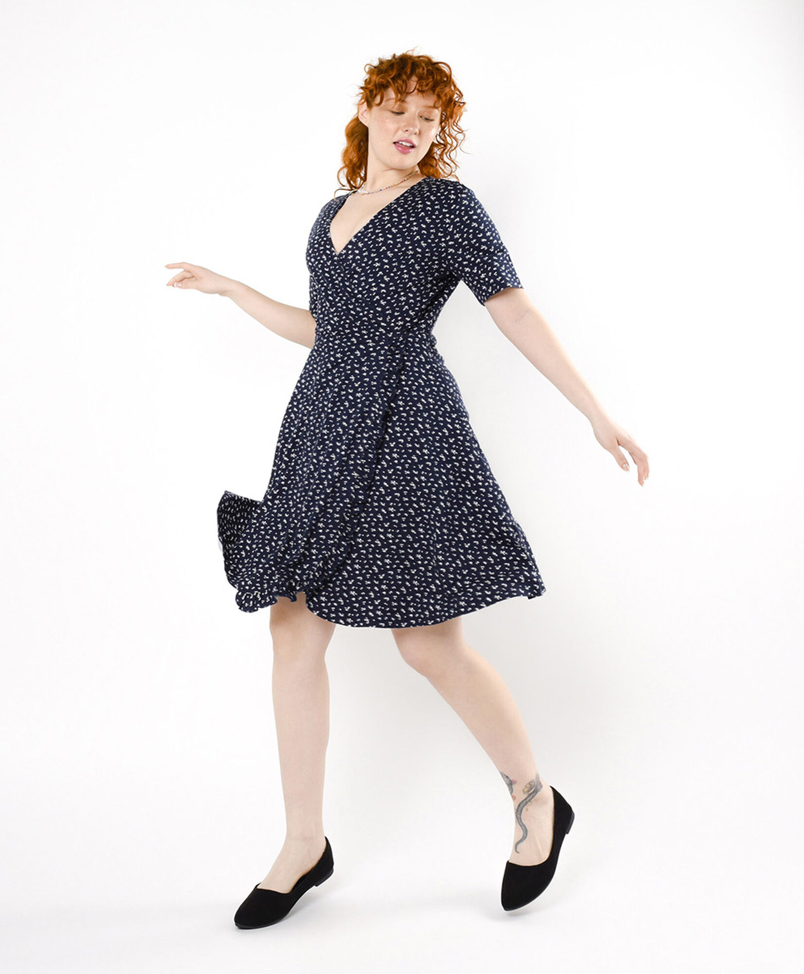 Vestido mujer mini estampado cruzado Vestido mujer mini estampado cruzado