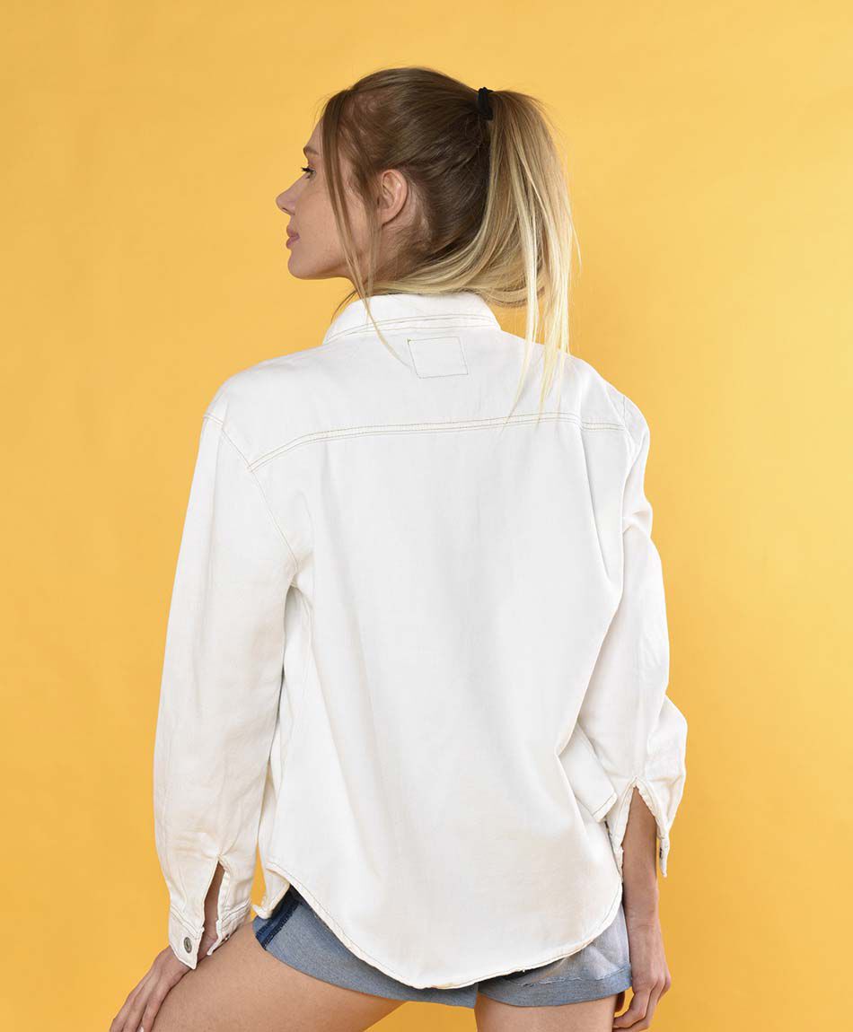 Blusa camisero oversize manga larga