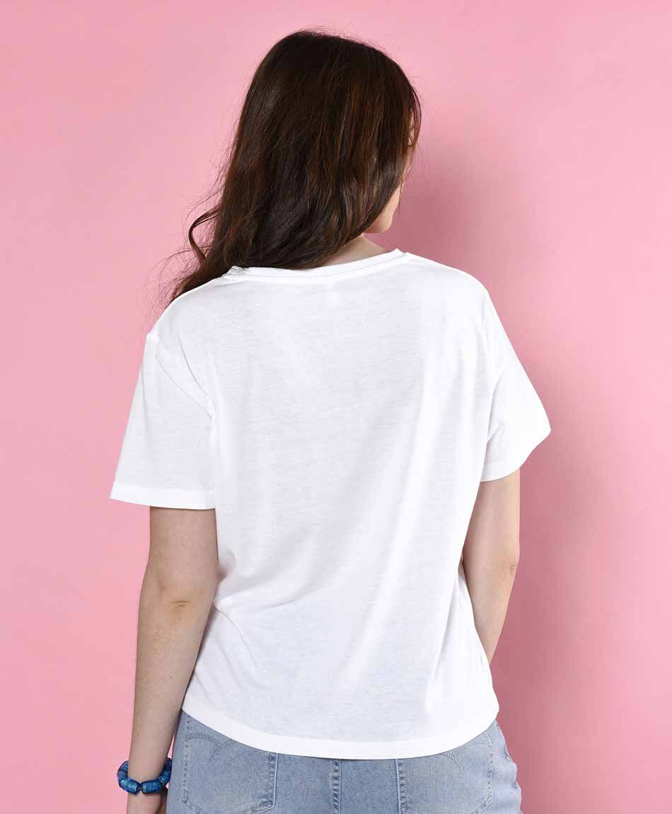 Polera manga corta cuello redondo