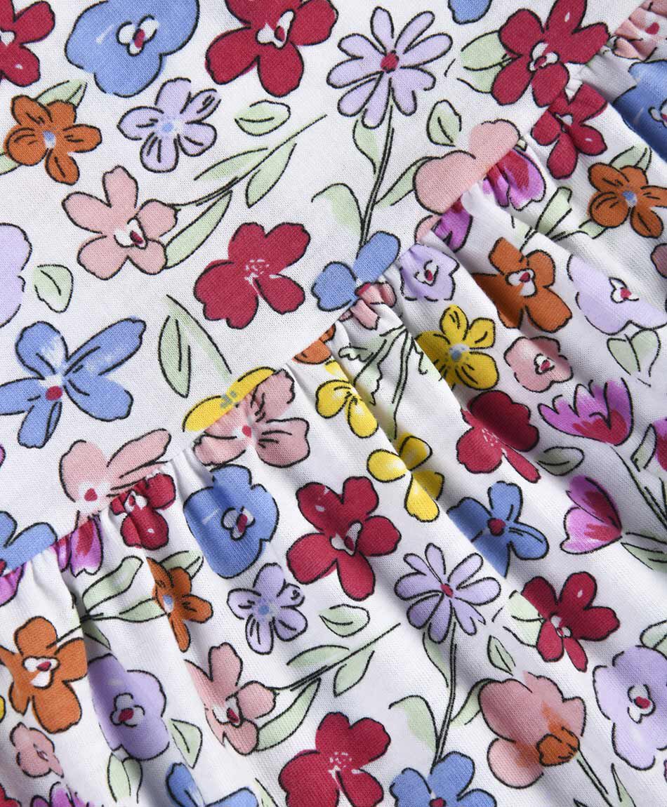Vestido beb&eacute; flores multicolor