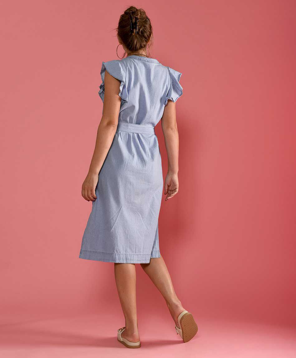 Vestido denim lazo