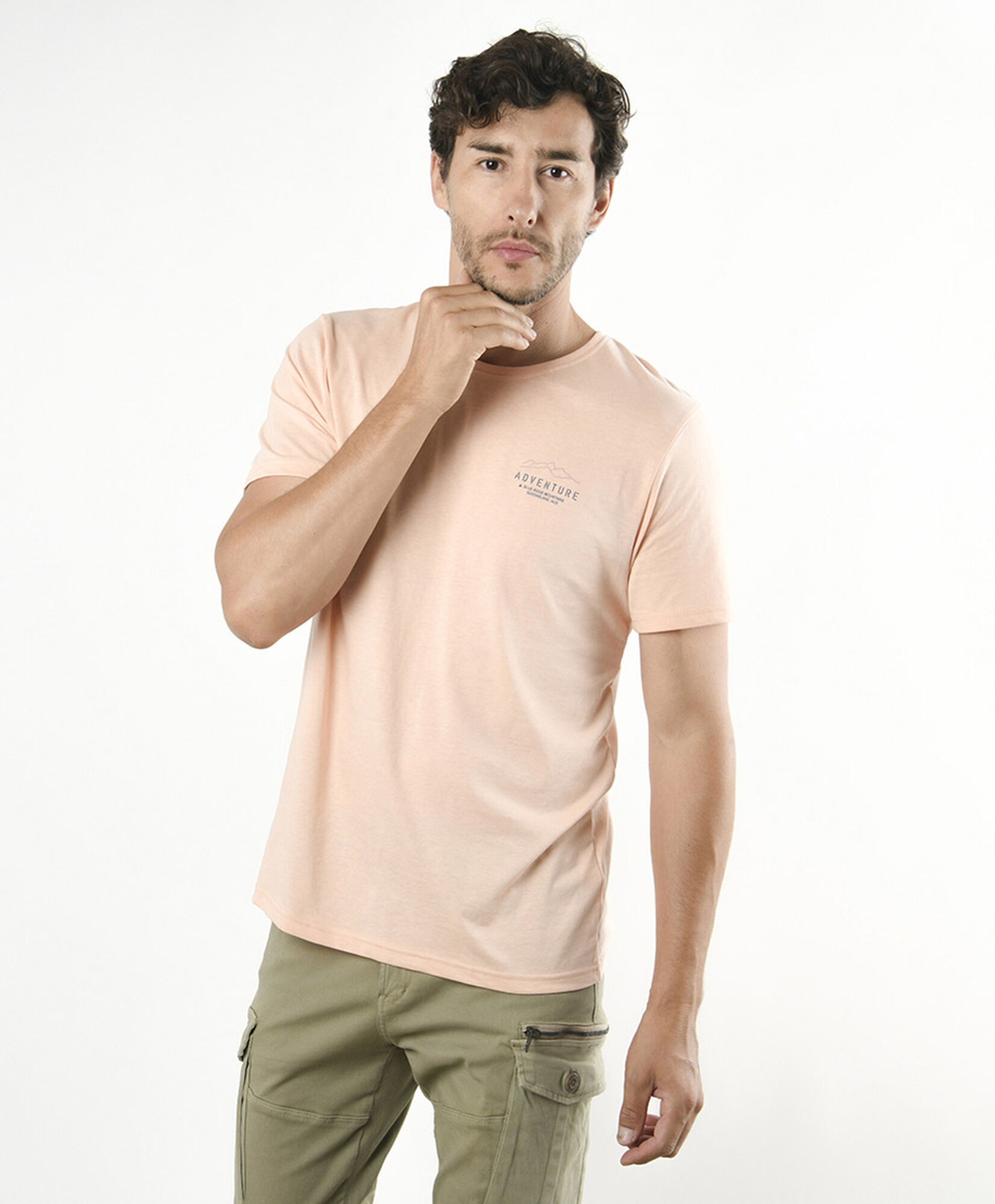 Polera hombre doble estampado paisaje Polera hombre doble estampado paisaje