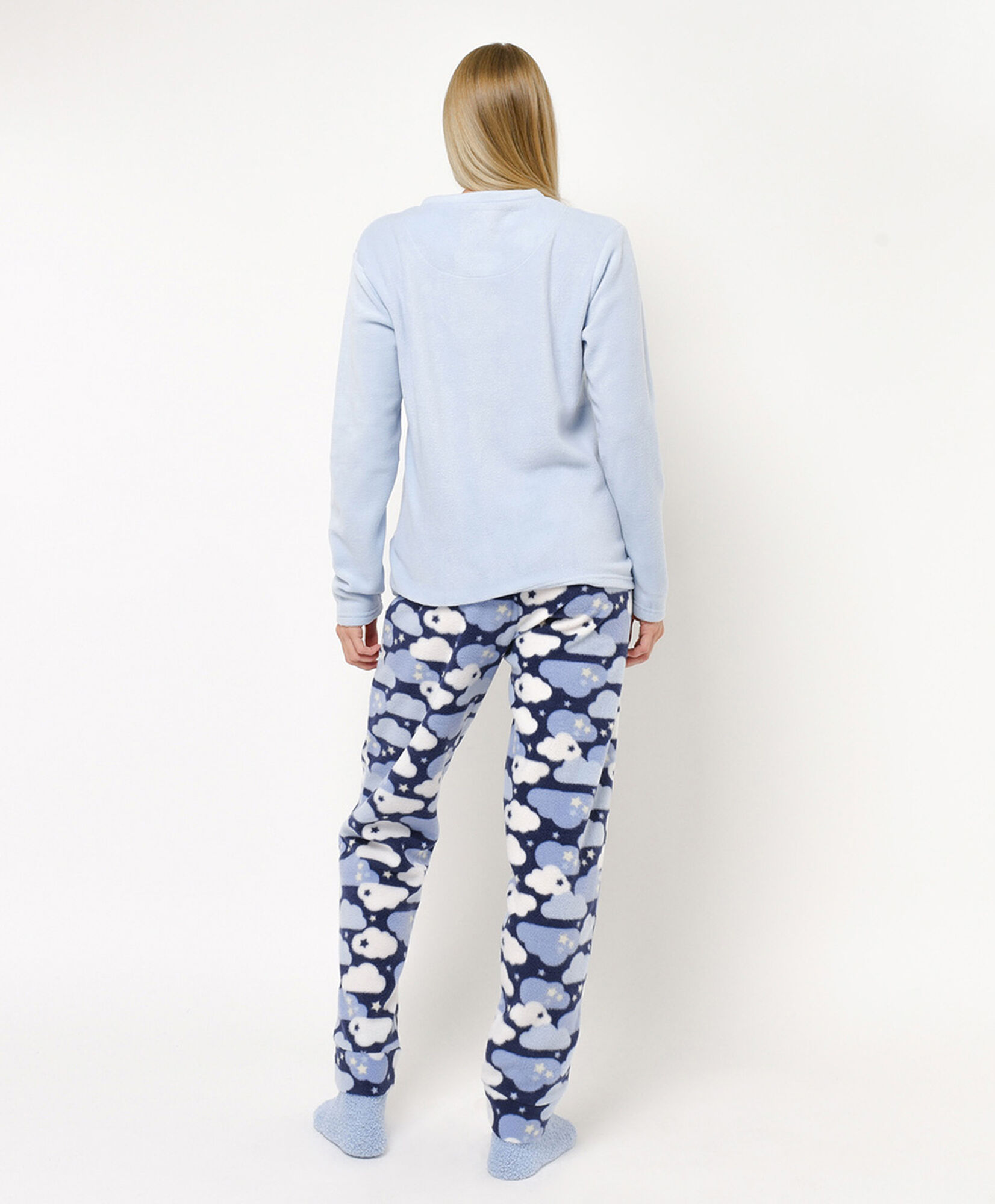 Pijama + calcetines mujer polar nubes perro Pijama + calcetines mujer polar nubes perro
