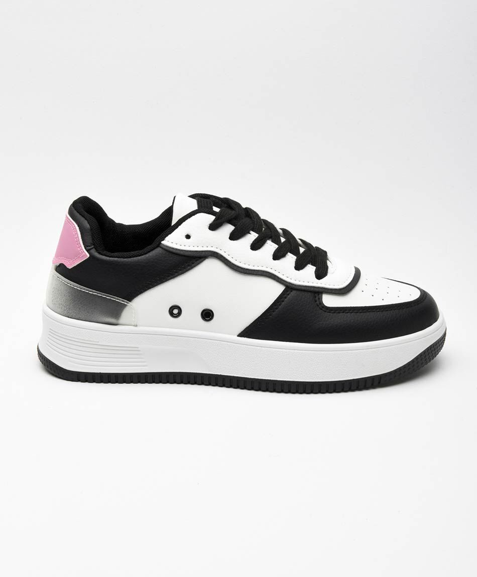Zapatilla mujer bicolor puntos calados