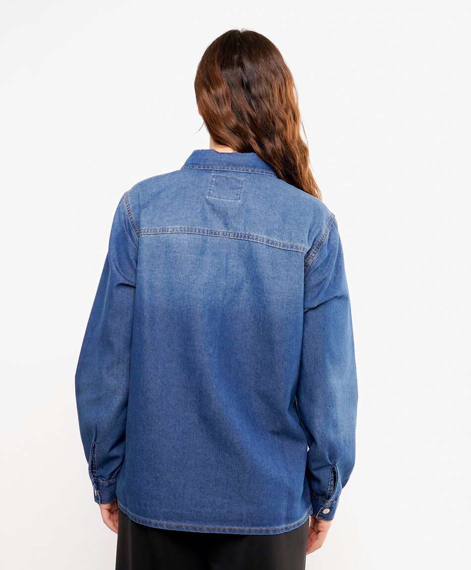 Blusa mujer denim soft blue