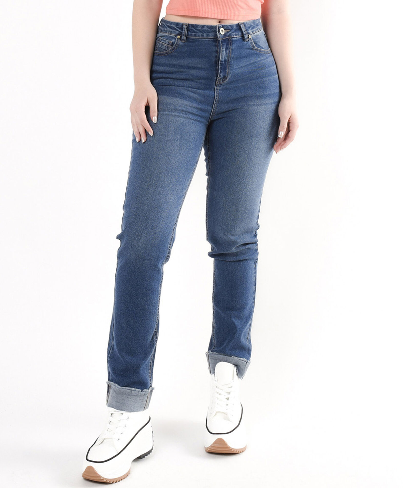Jeans mujer basta doblada Jeans mujer basta doblada