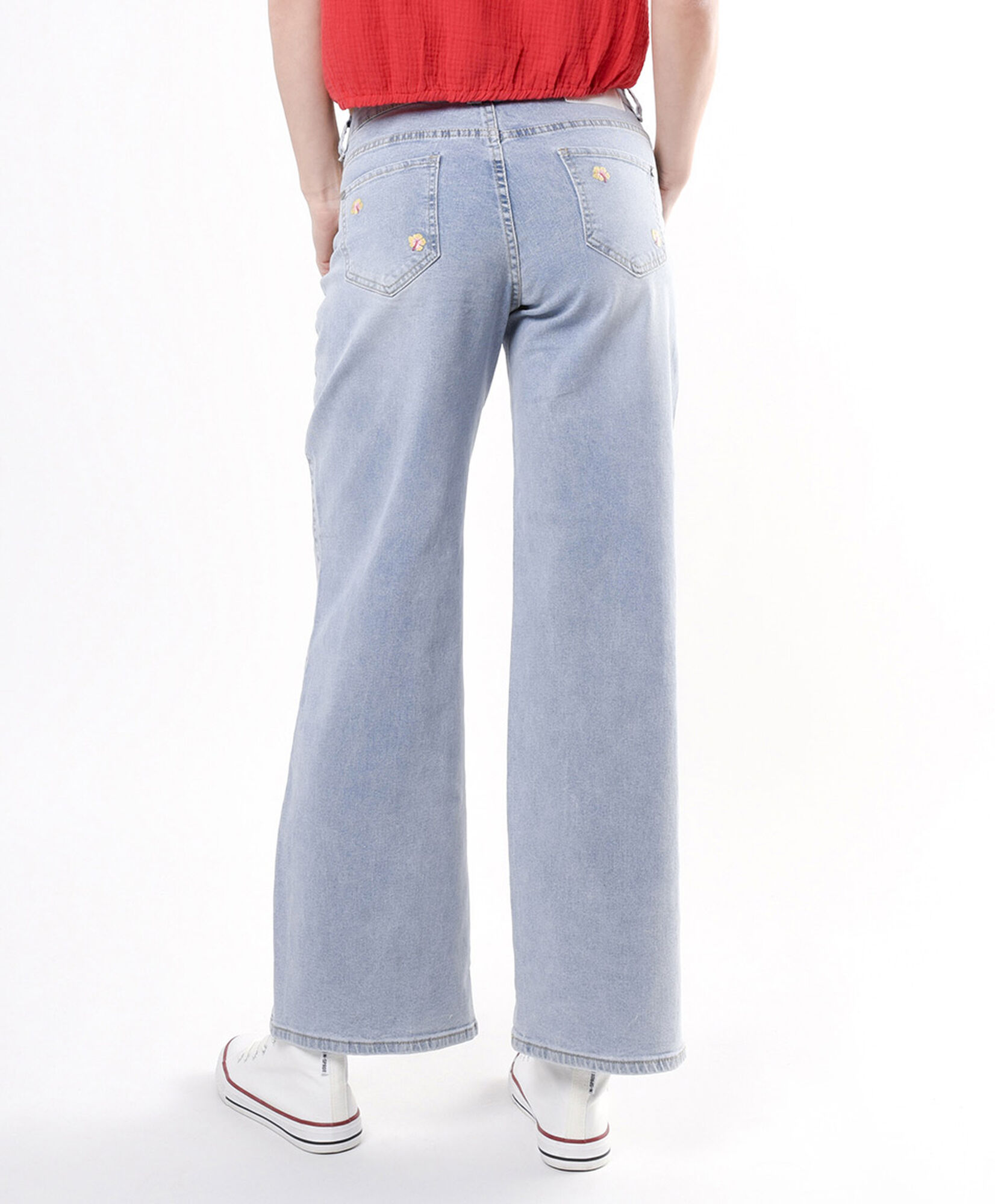 Jeans mujer bordados wide Jeans mujer bordados wide