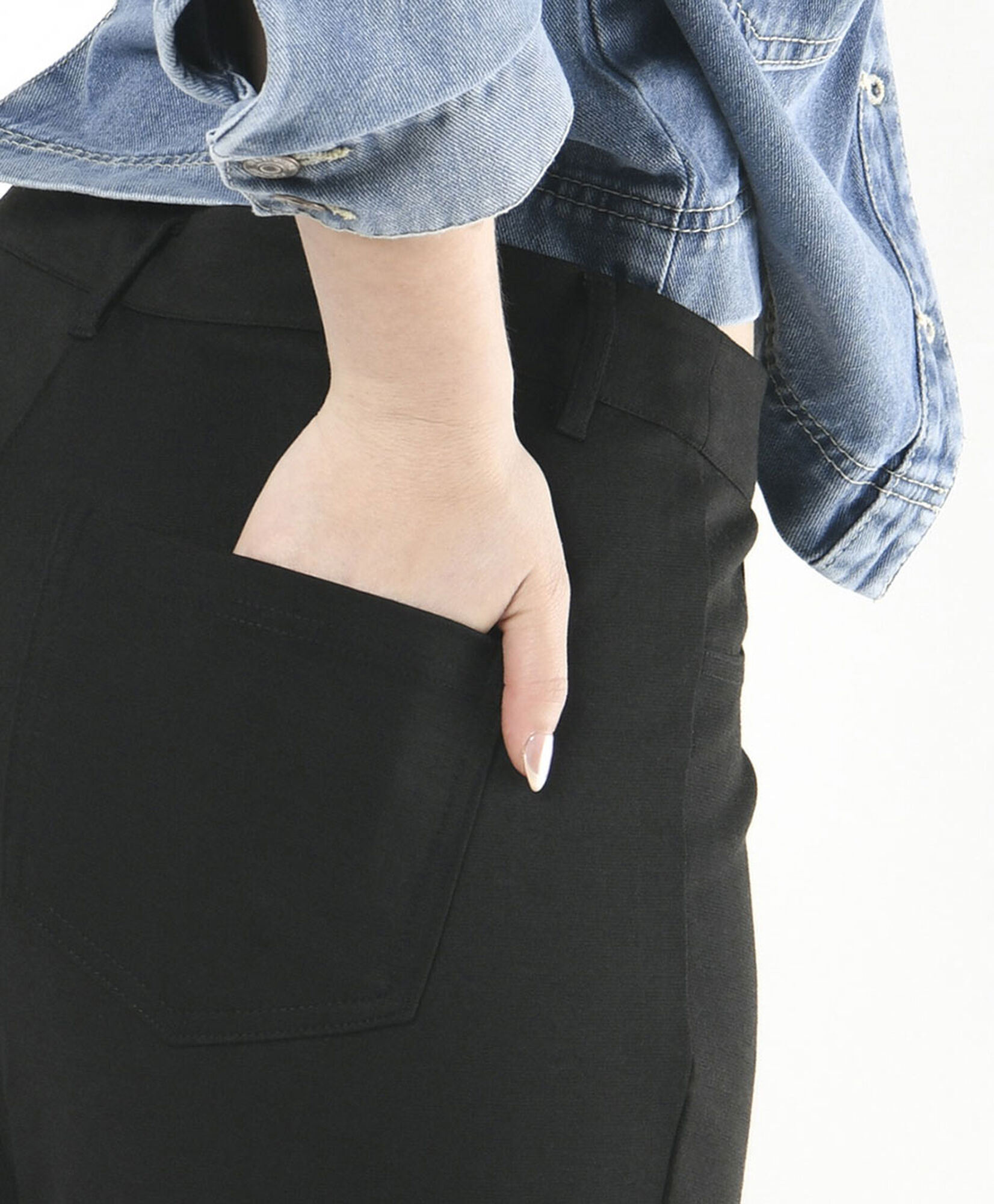 Pantalón mujer jersey skinny fit negro Pantalón mujer jersey skinny fit negro