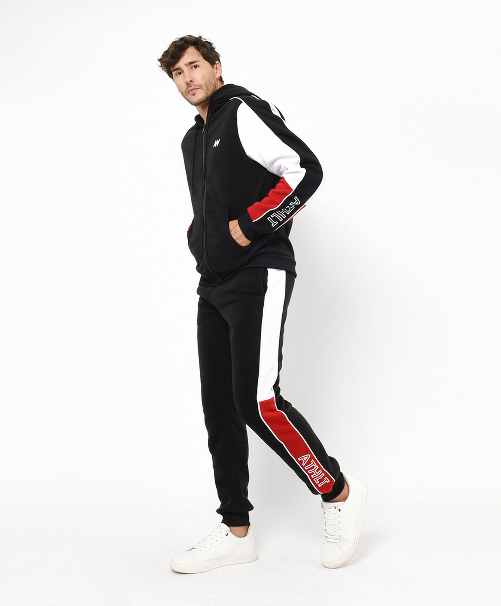 Pantalón deportivo hombre línea bicolor Pantalón deportivo hombre línea bicolor
