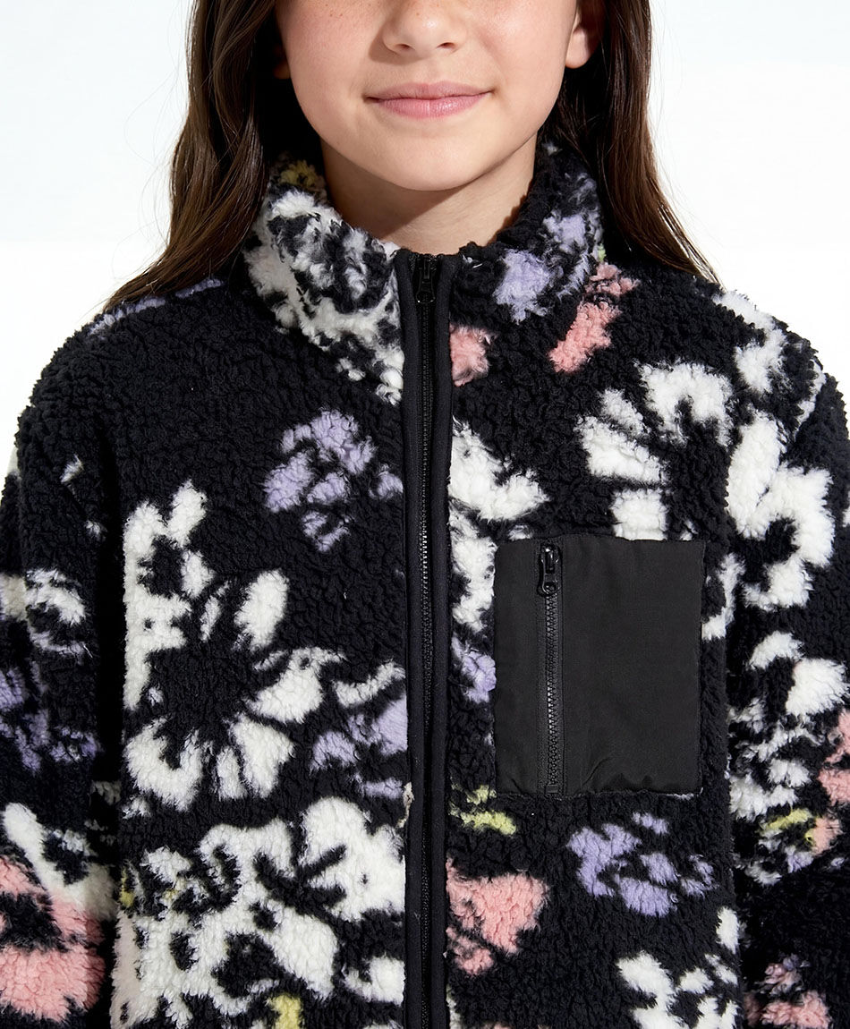 Poler&oacute;n ni&ntilde;a sherpas black